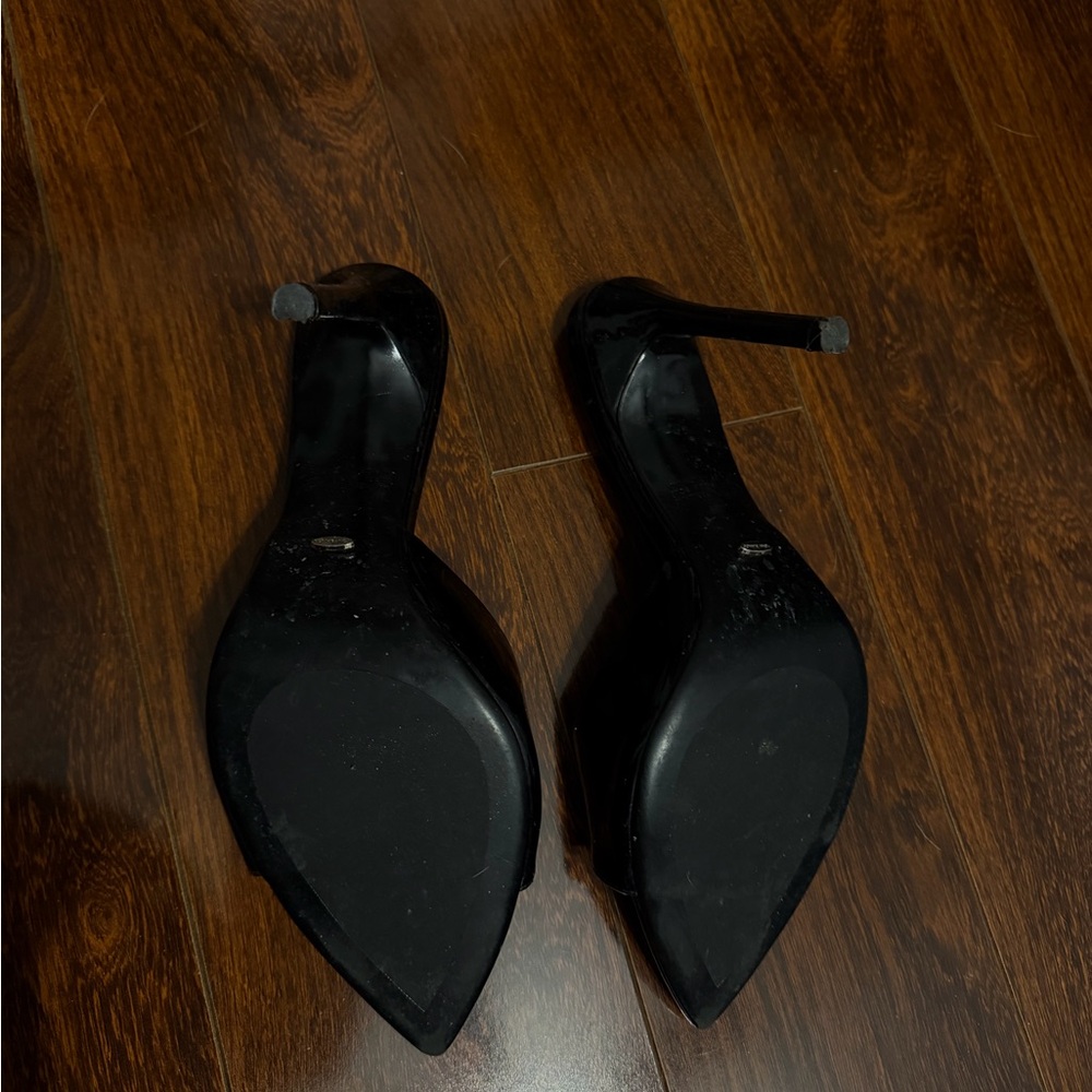Tony Bianco Malibu Mules- Black Patent Heels - Picture 3 of 7
